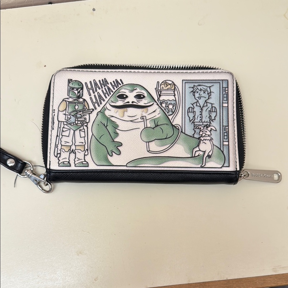 Jabba the Hut Star Wars Zip around Wallet with Boba Fett and Frozen Han Solo